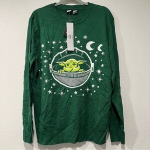 NWT Star Wars Grogu Christmas Sweater The Child Baby Yoda Women’s 2X XXL Green